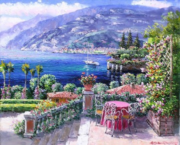 Jardín del Bellagio Egeo Mediterráneo Pinturas al óleo
